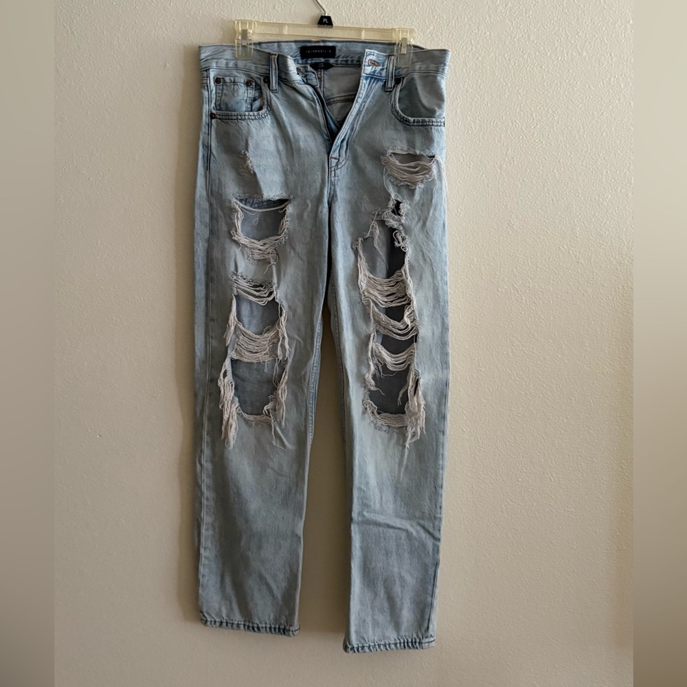 Aeropostale Ripped Light Blue Slim Jeans
